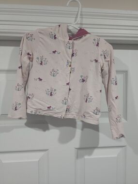 Magnetic Me Light Pink Floral Hooded Jacket